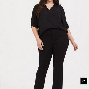 TORRID BLACK 3/4 SLEEVELESS BLOUSE..SIZE:0